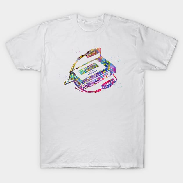 Vintage Walkman and Headphone T-Shirt by erzebeth